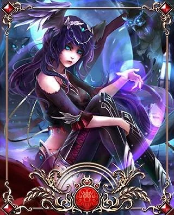 screenshot from video game Legend of Minerva with a dark haired goth girl with her legs folded up in her arms except her legs don't appear connected to her hips